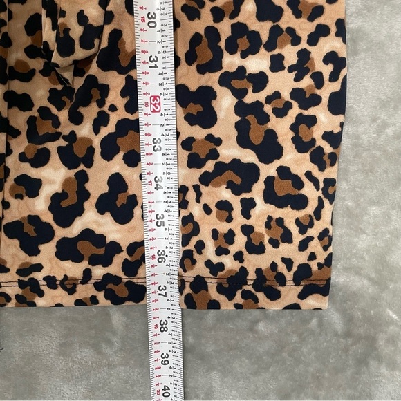 Motherhood Maternity Leopard Print Wrap Midi Dress Short Sleeve Size XL - Picture 9 of 9